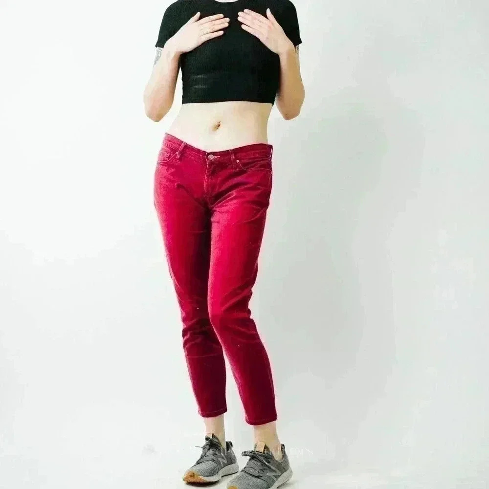 Red Roxy Denim Jeans - Picture 3 of 9